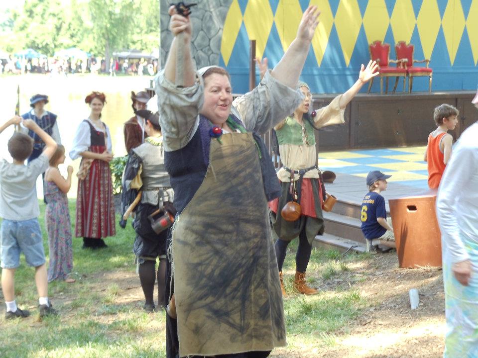 Kristine Knowlton as Angela Soot the Blacksmith at the New Jersey Renaissance Faire.