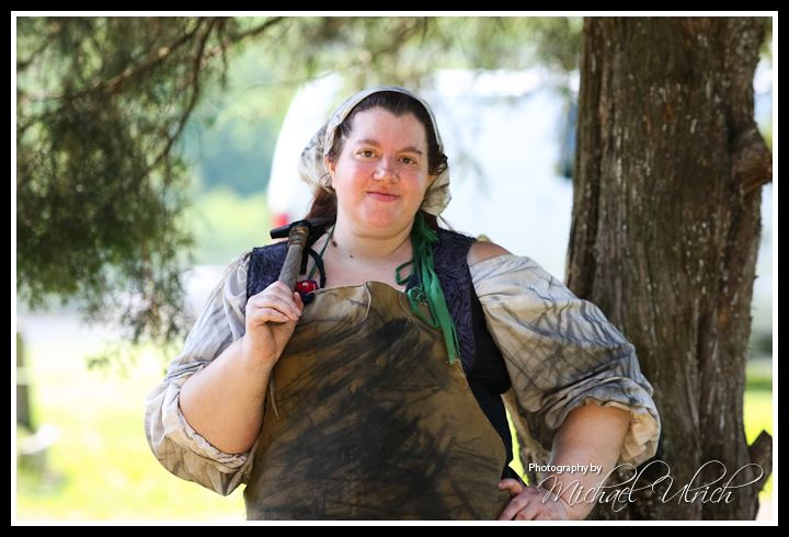 Kristine Knowlton as Angela Soot the Blacksmith at the New Jersey Renaissance Faire.