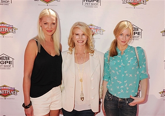 Actress Katherine Heigl, producer Kim Sill and actress Jessica Morris attend the 'Saved In America' screening and Q&A at the Regency Agoura Hills Stadium 8 Theaters on August 15, 2015 in Agoura Hills, California.
