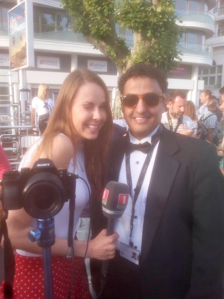 Interview with a Russian TV channel.Cannes Film Festival 2015