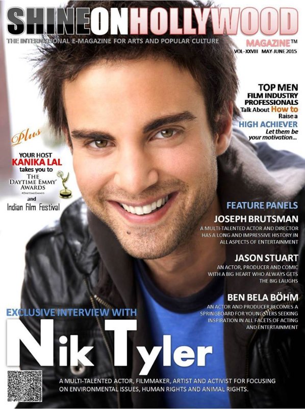 Nik Tyler Shine On Hollywood Magazine Cover Story May-June 2015