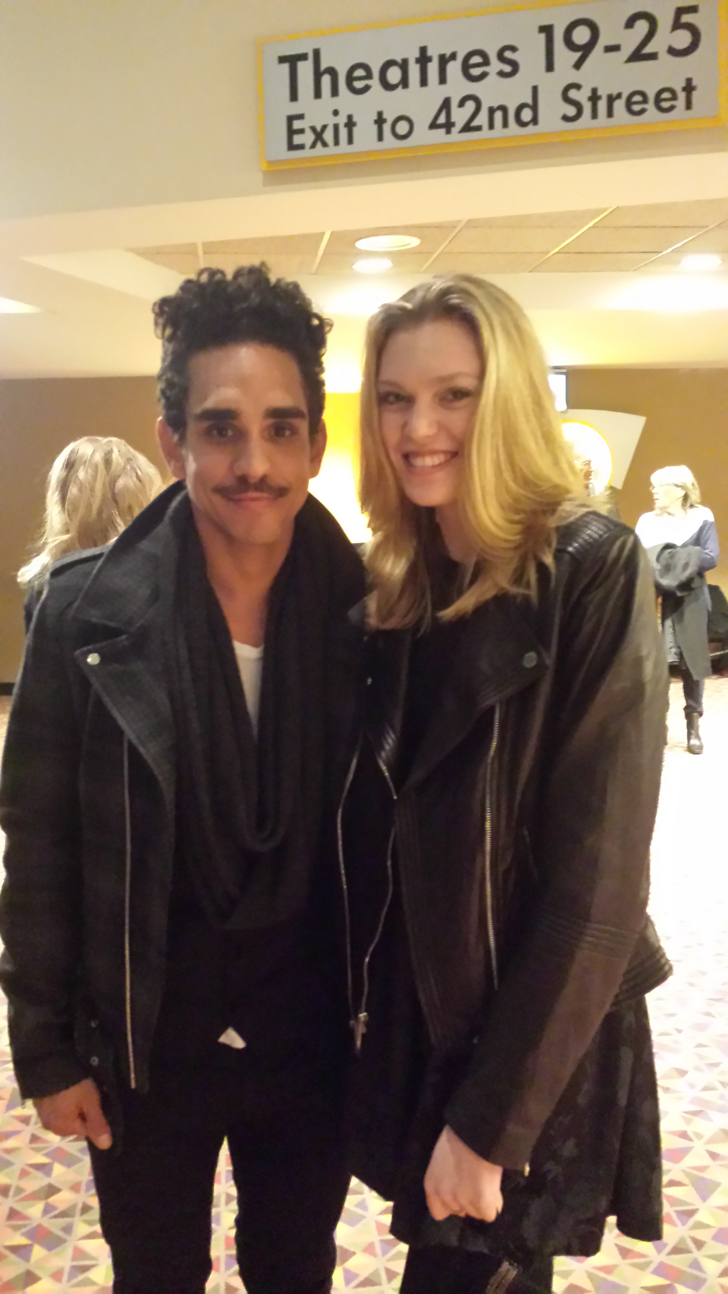 With actor Ray Santiago at Sex Ed premiere in NYC Nov 7th.