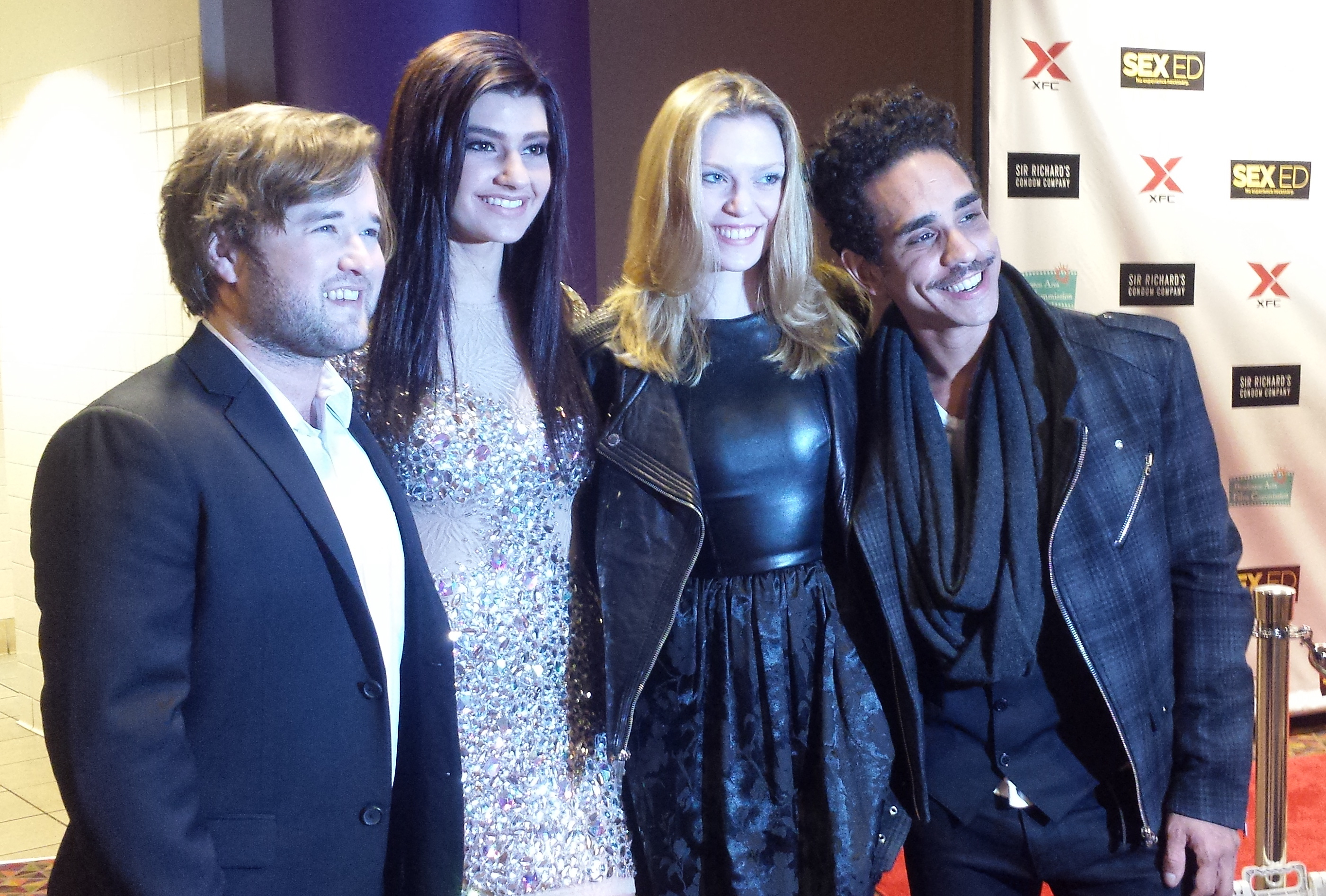 Sex Ed NYC premiere. Red Carpet with Haley Joel Osment, Ally Rahn, and Ray Santiago.