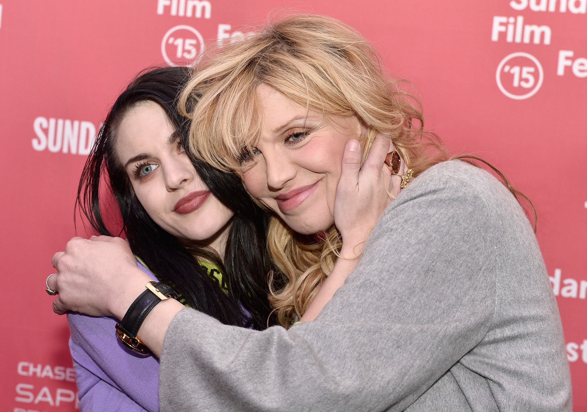 Courtney Love and Frances Bean Cobain at event of Cobain: Montage of Heck (2015)