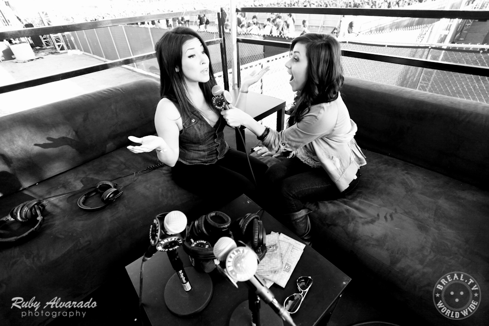 www.BReal.tv host for SmokeOut Fest 2012 Christy Alvarado and Holly Silva
