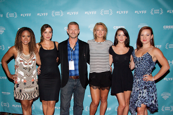 Bailey Borders with RAZE castmates at the Las Vegas Film Festival