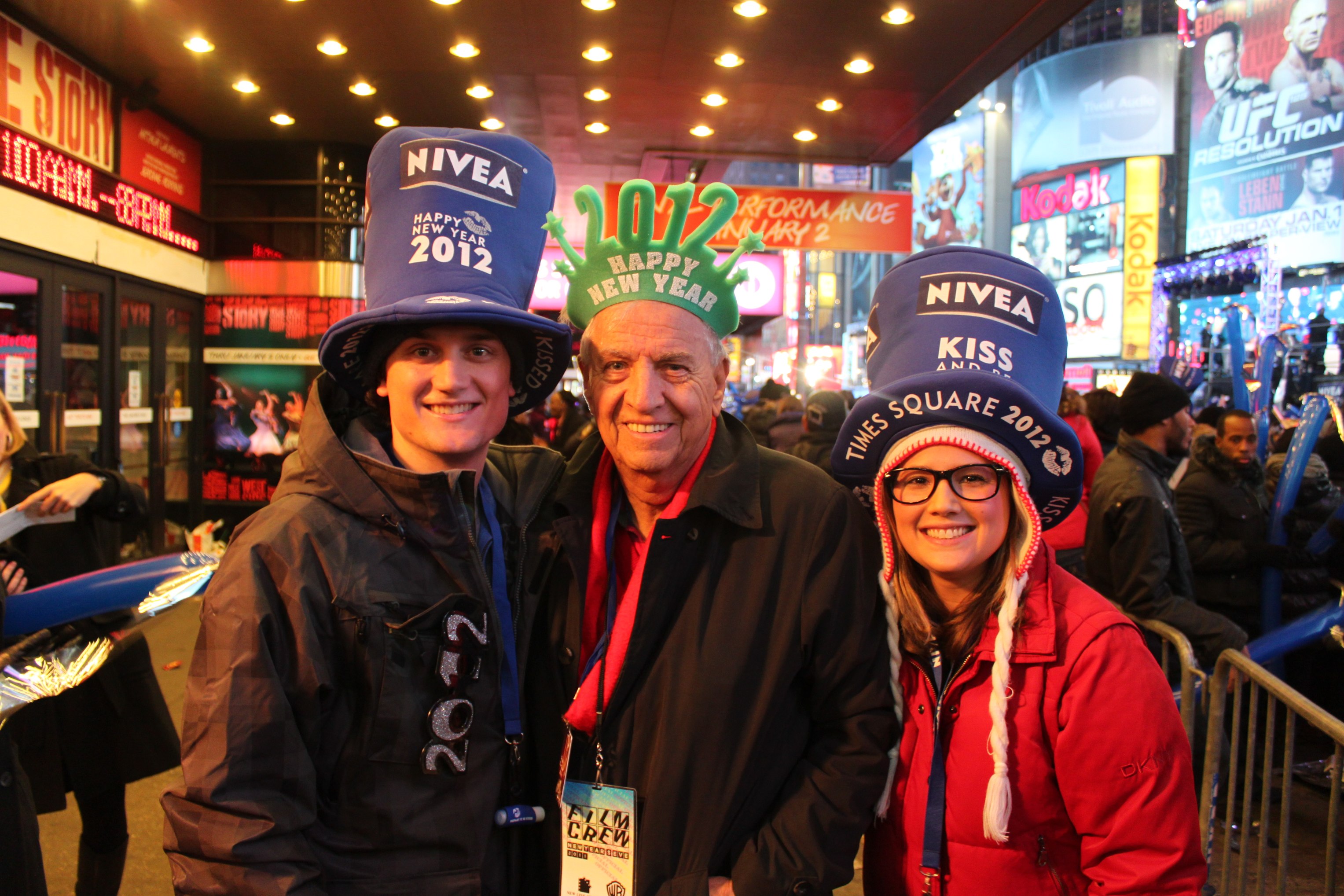 With Garry Marshall in Times Square for the 