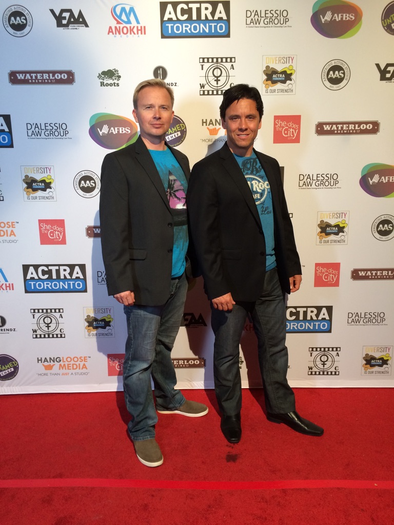 From Left - Directors Rafael Kalamat abd Jason Barbeck at The Tiff Actra Studio District party