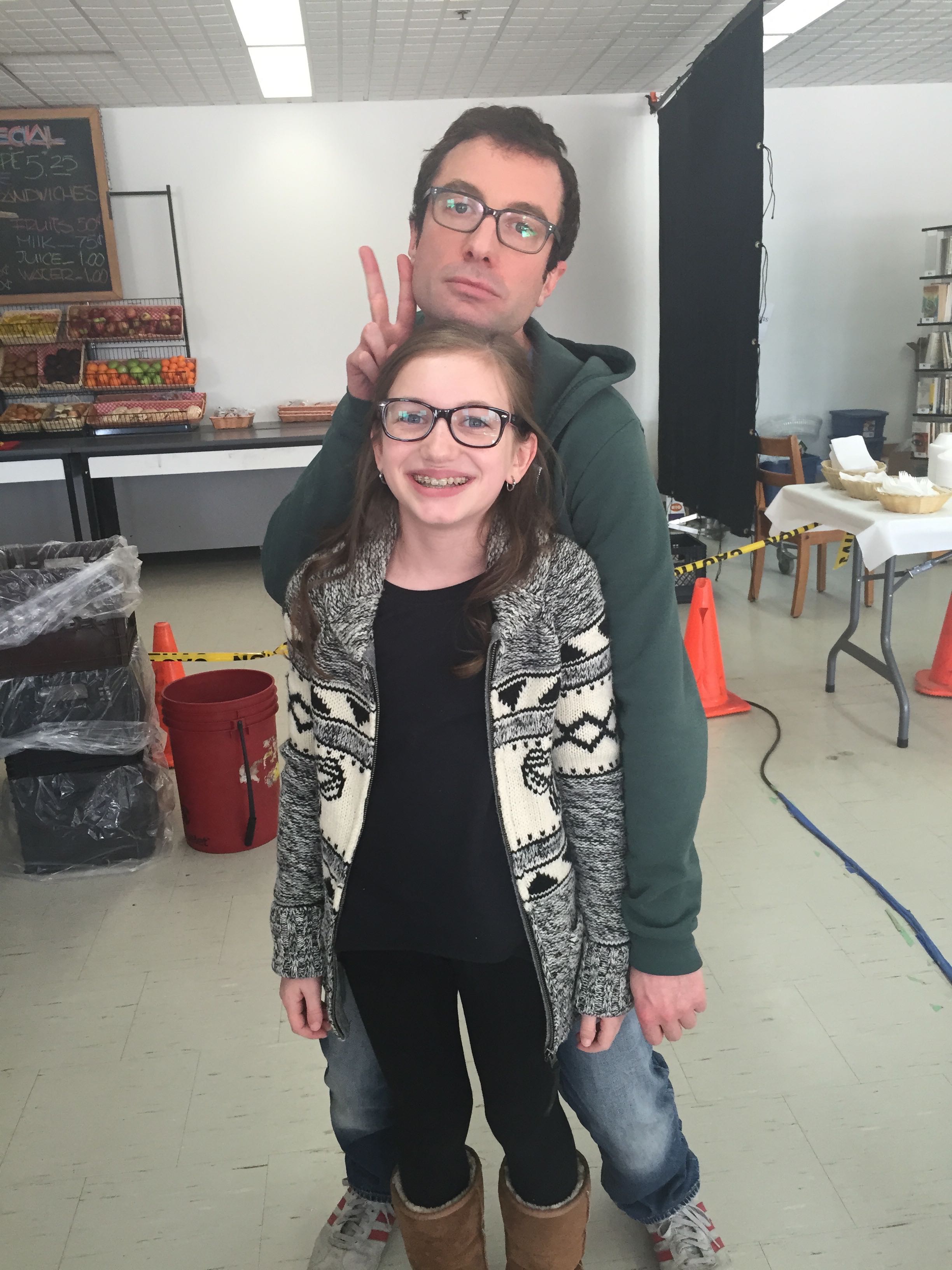 Berkley and director Jacob Tierney on set of 