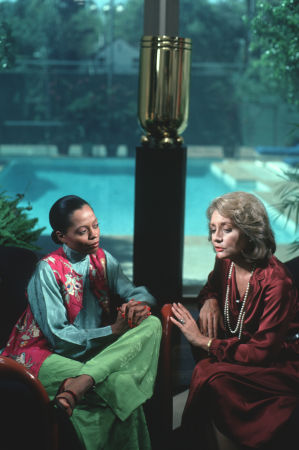 Diana Ross at home being interviewed by Barbara Walters