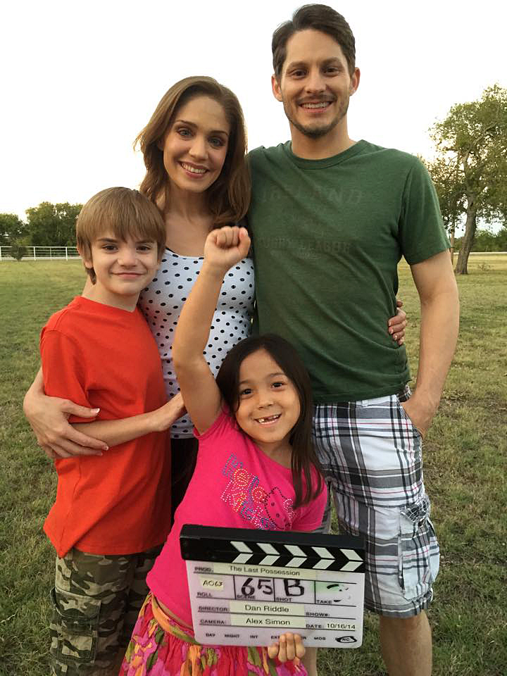 Stephen Brodie, Cassie Shea Watson, Sawyer Bell, and Lourelle Jensen on set of The Last Possession