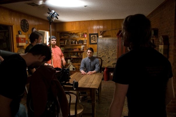 Stephen Brodie on set of Simulacrum