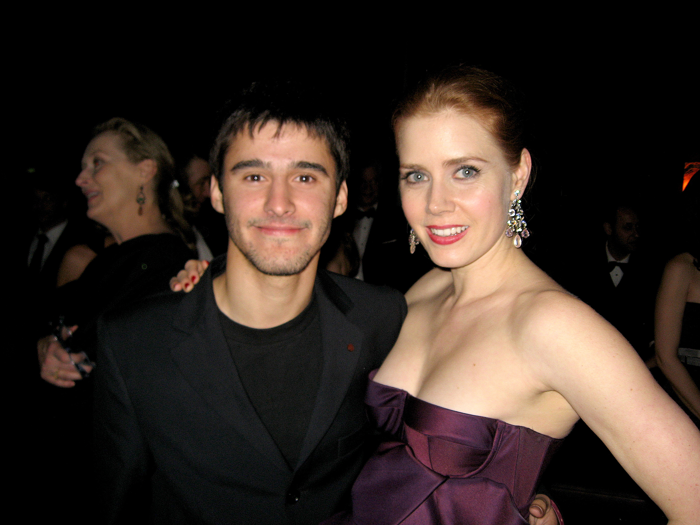 Producer Josh Wood (L) and actress Amy Adams (R) attend the 15th Annual Screen Actors Guild Awards cocktail party held at the Shrine Auditorium on January 25, 2009 in Los Angeles, California.