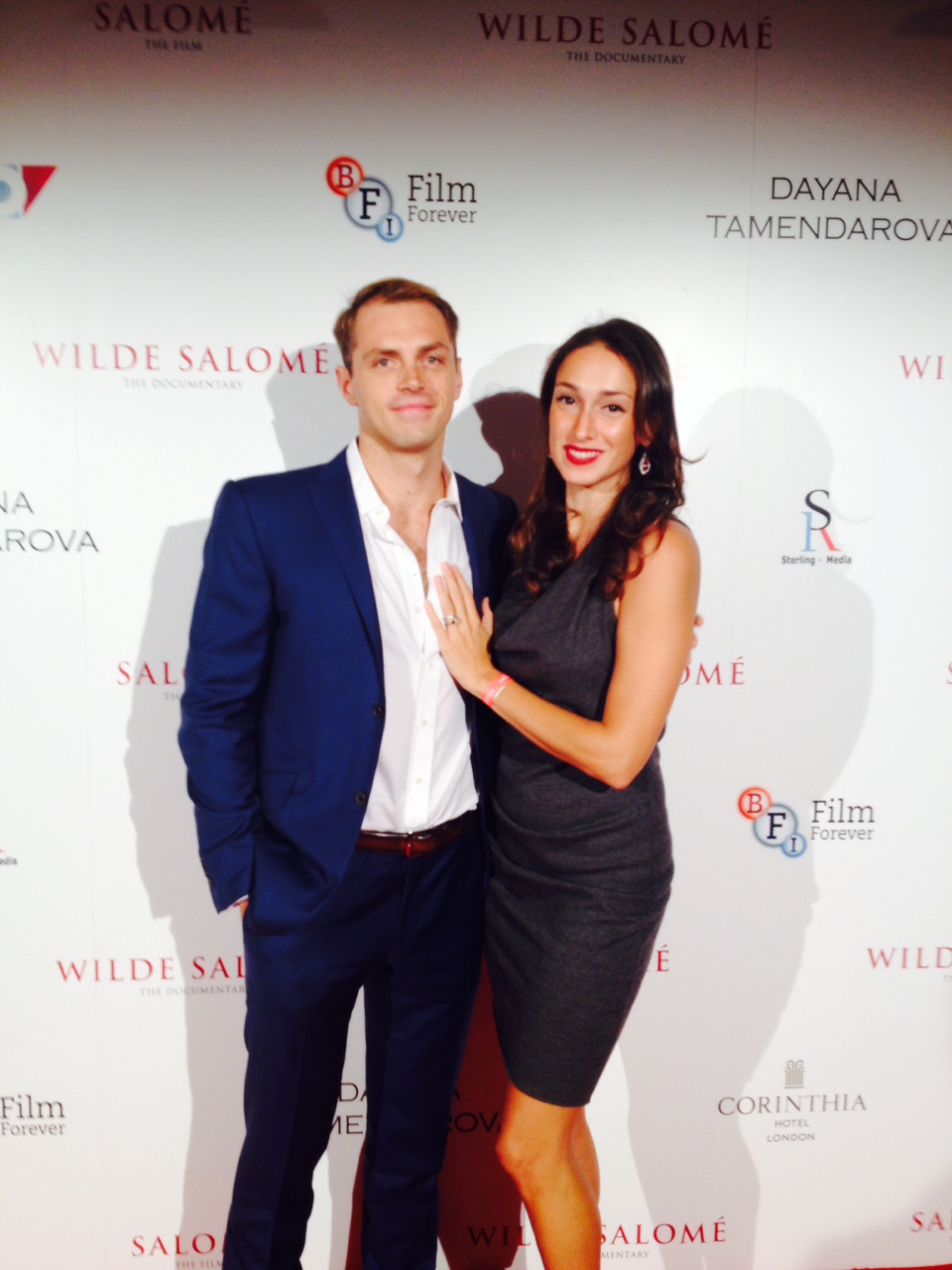 Nathan and wife, Natasha Keynejad at Salome/Wilde Salome Premiere at BFI Southbank