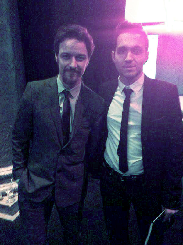 James McAvoy with Adam Patel at the British Independent Film Awards 2013.