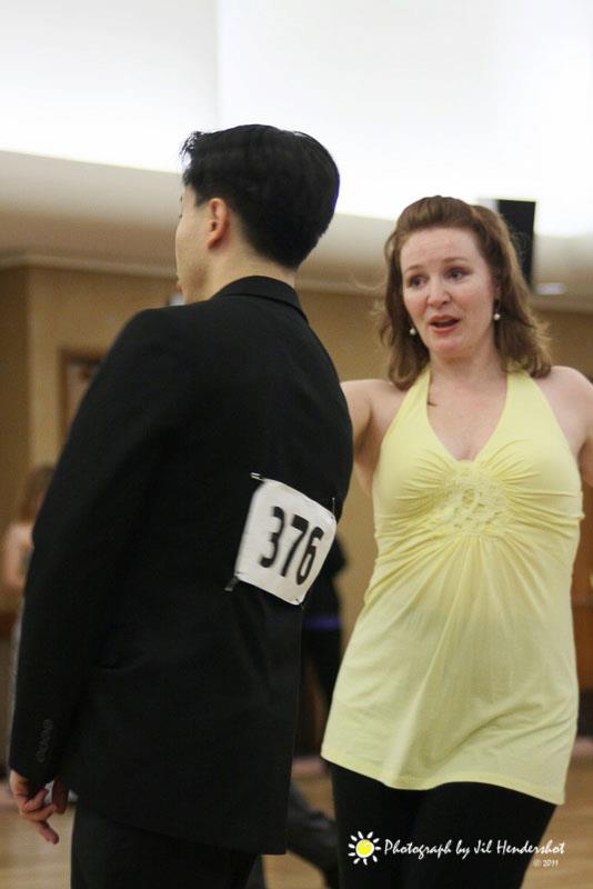 Jane Craven competing at a swing dance event.