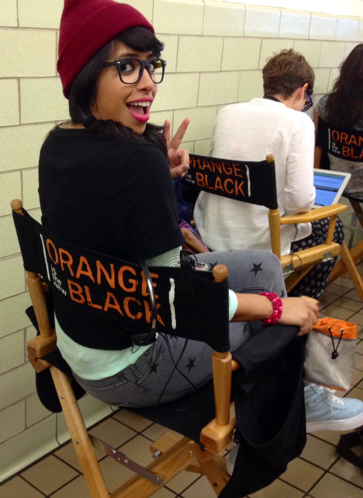 On set Orange is the New Black 2015