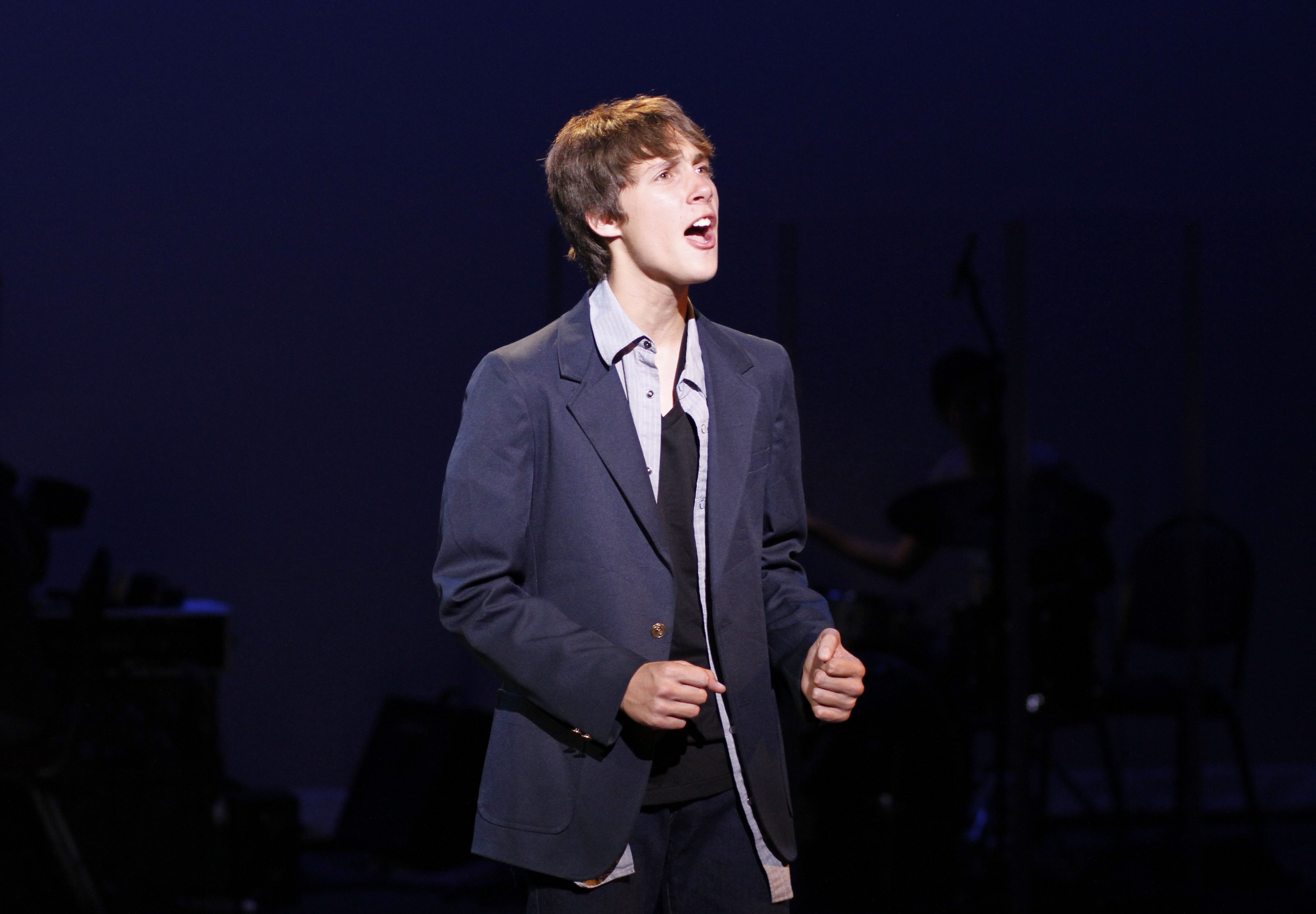 Cameron as Evan in 13 The Musical.