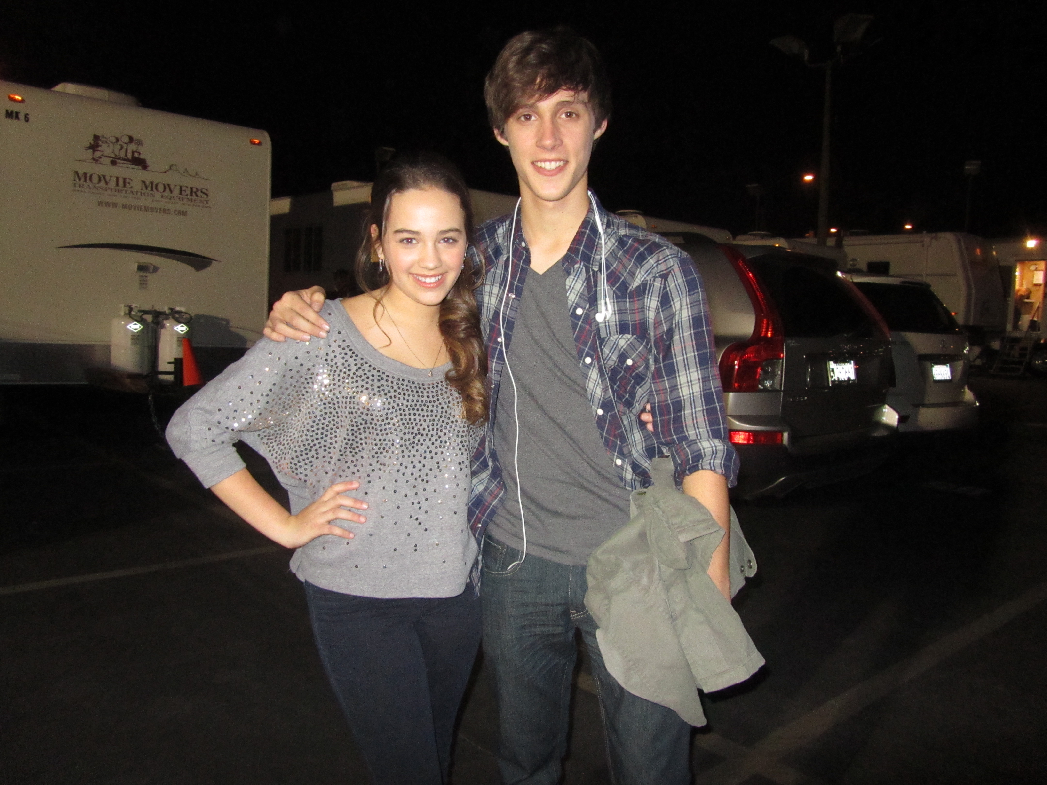 Cameron with Body of Proof's cast member Mary Mouser (plays Lacey on the show - see IMDB site).
