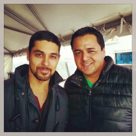 On set of FROM DUSK TILL DAWN with Wilmer Valderrama.