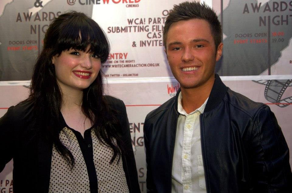 Rachel Wile & Declan Michael Laird at the 2012 Write, Camera, Action! Awards in Cineworld Cinema, Glasgow.