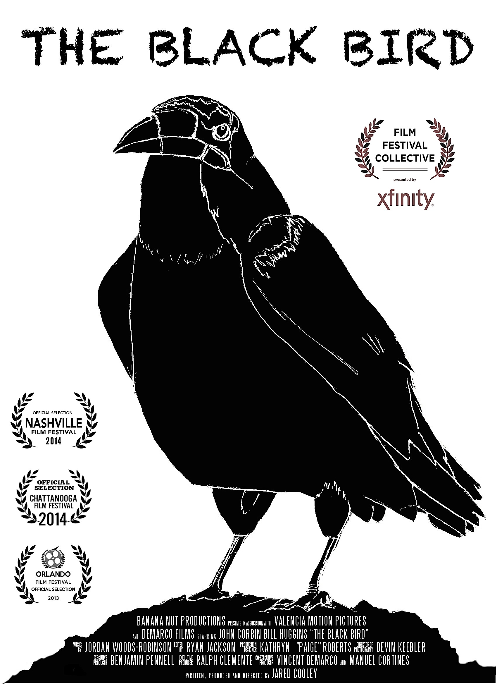 The festival poster for The Black Bird (2013) directed by Jared Cooley.