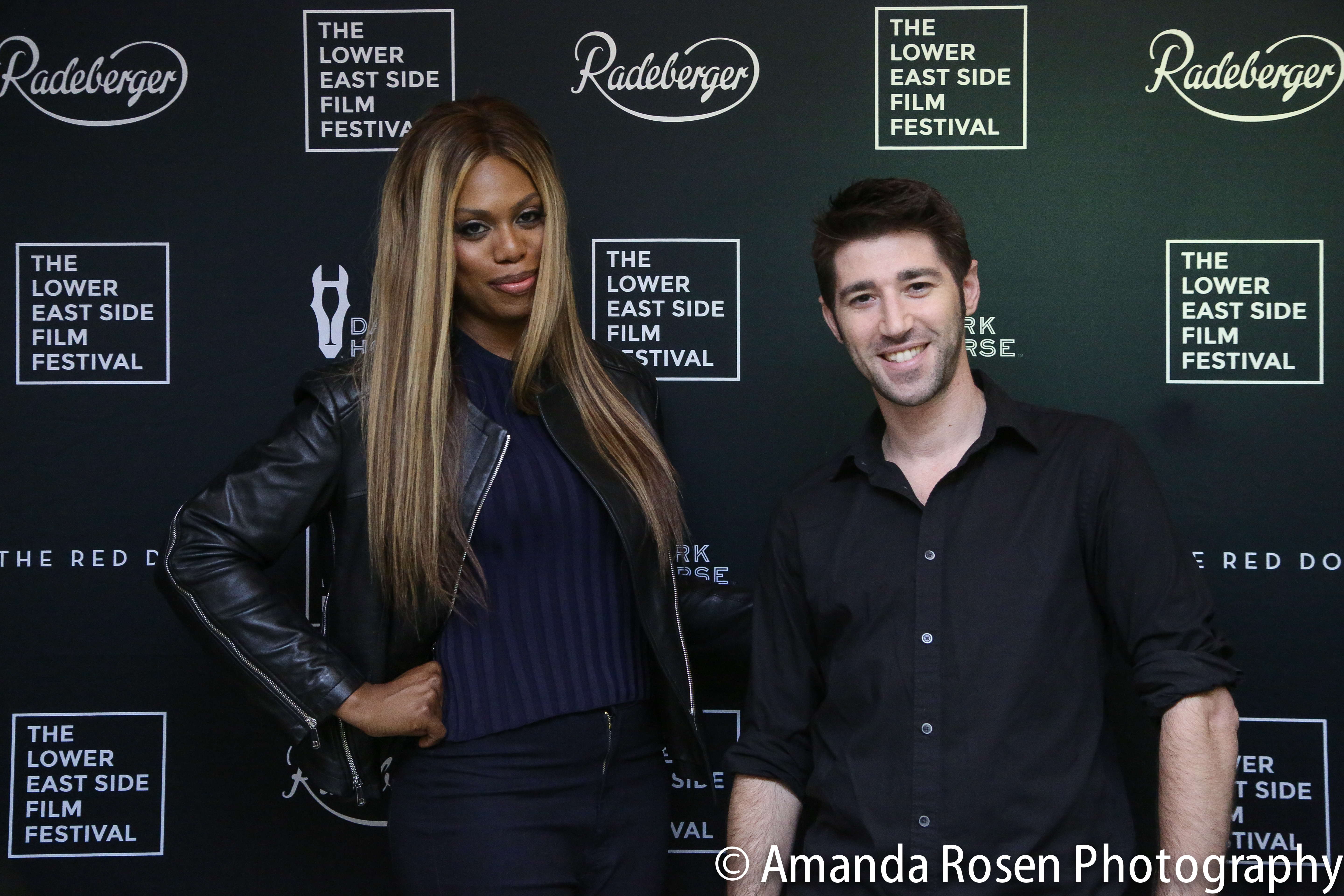 Laverne Cox with Jono Freedrix at the Lower East Side Film Festival 