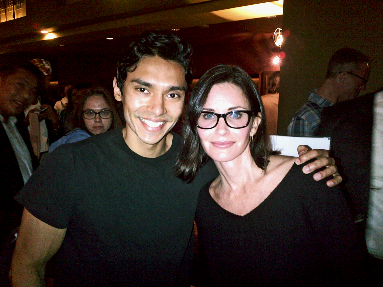 With Courteney Cox at her directorial debut screening of Just Before I Go.