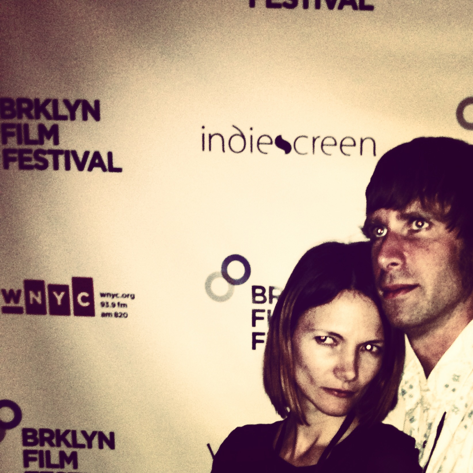 Erik Christopher Lopez and Caroline O'Meara at event for The Shipsmen