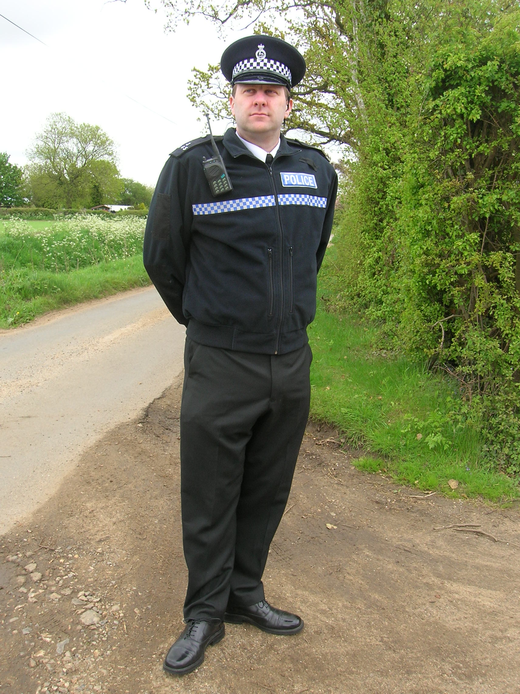 Police uniform, own costume.
