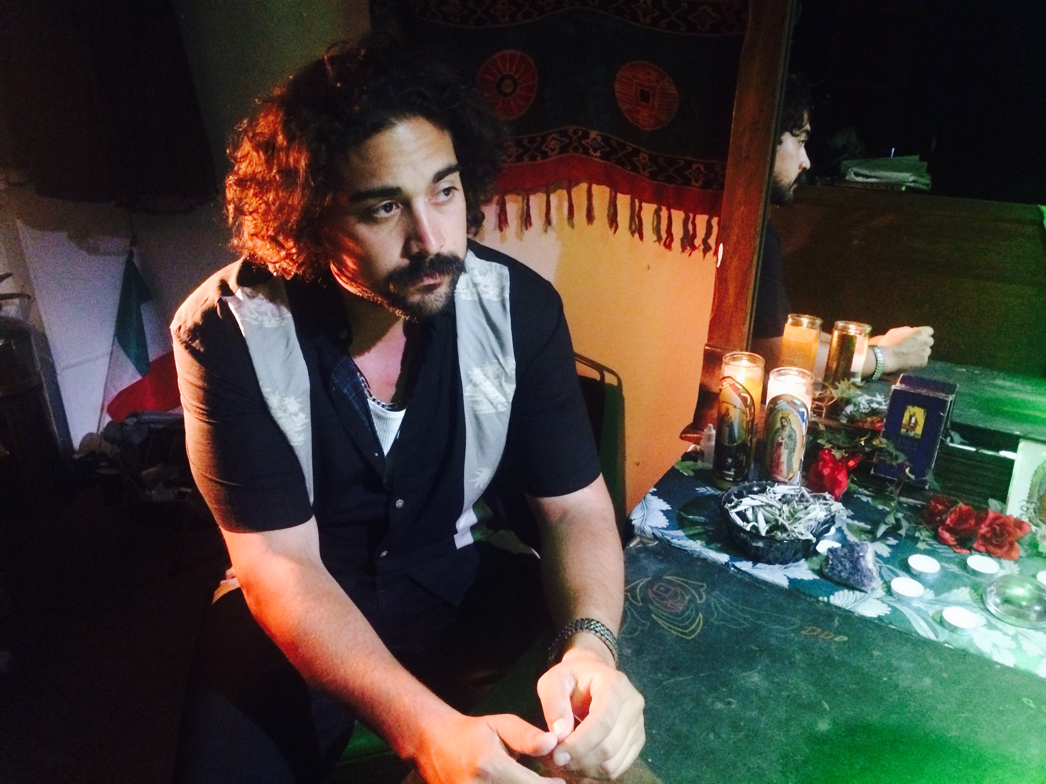 Pablo Time Nuñez on the set of Id Kill for you/ Texas Black Magic