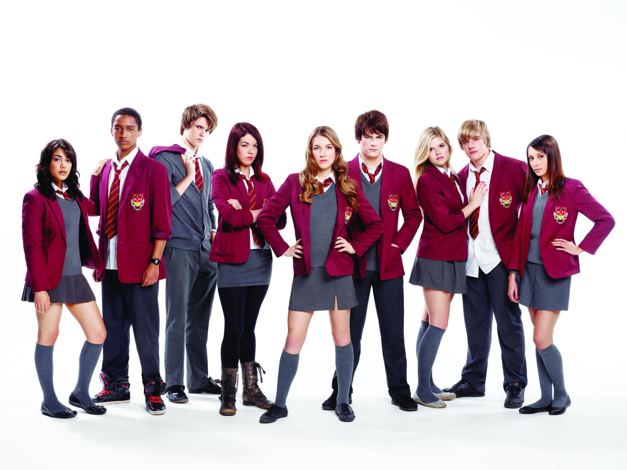 Still of Bobby Lockwood, Eugene Simon, Nathalia Ramos, Jade Ramsey, Klariza Clayton, Ana Mulvoy-Ten, Brad Kavanagh, Alex Sawyer and Tasie Lawrence in House of Anubis (2011)