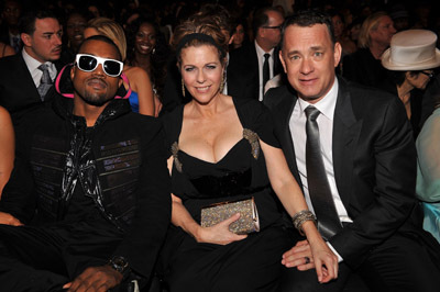 Tom Hanks, Rita Wilson and Kanye West