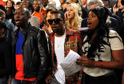 Wyclef Jean, Kanye West and Jennifer Hudson