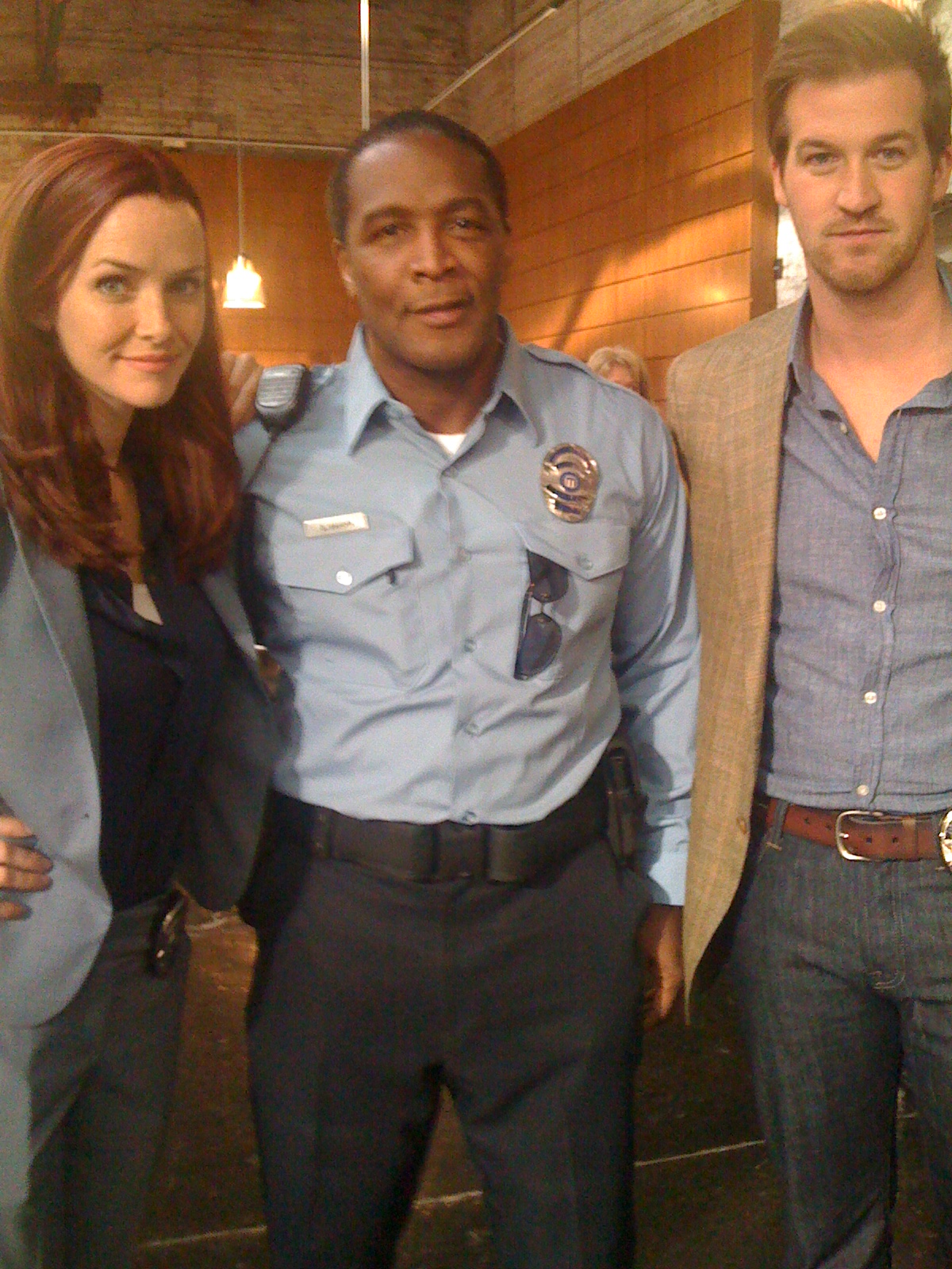 Darryl Booker - Officer Vaughn w/ Annie Wersching and Ken Mitchell (Partners)