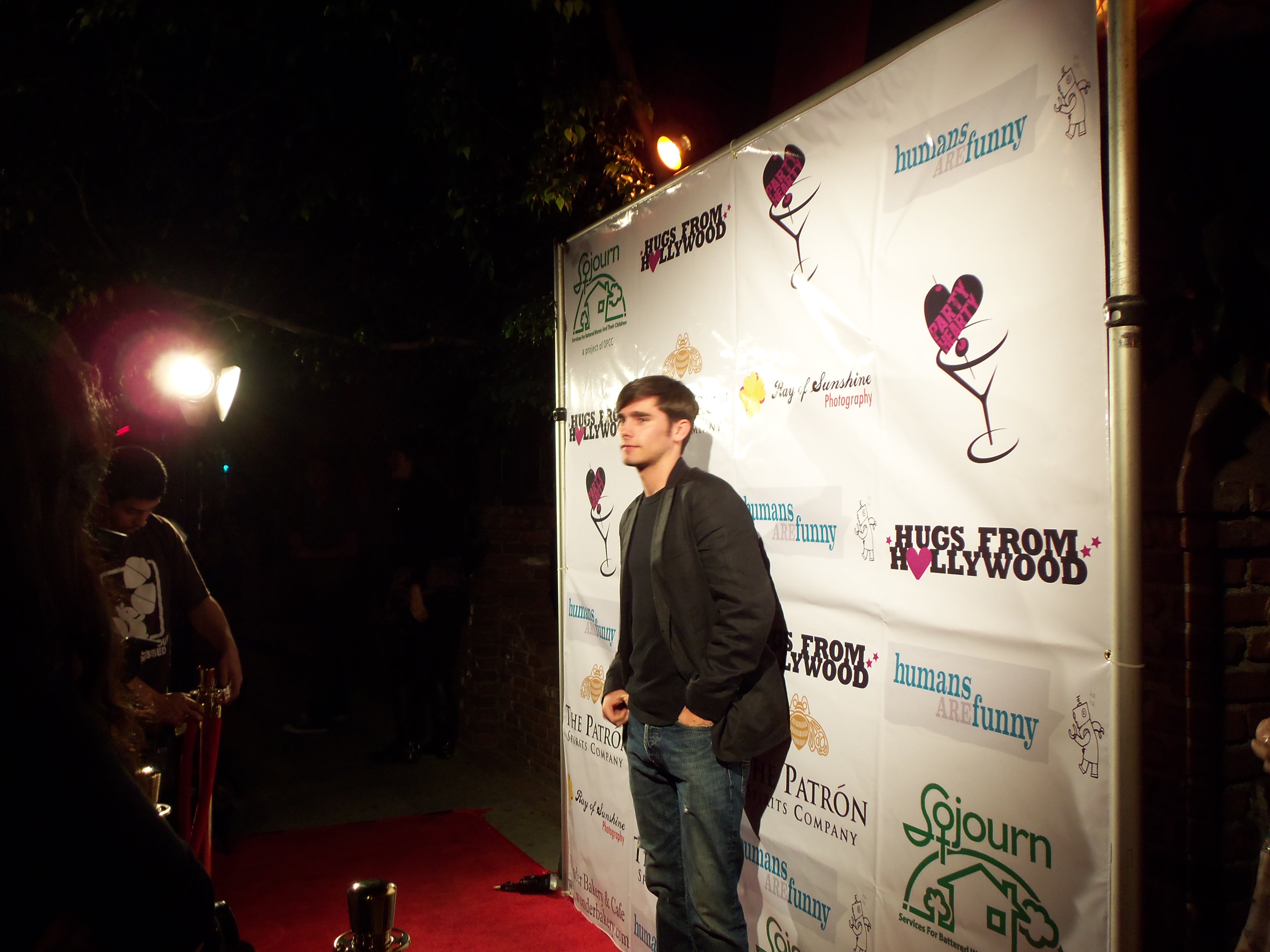 On the red carpet for the launch of Hugs From Hollywood.