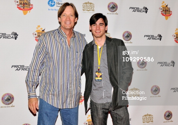 With good buddy Kevin Sorbo at celebrity poker game - Raise Your Hand for Africa - in Las Vegas.