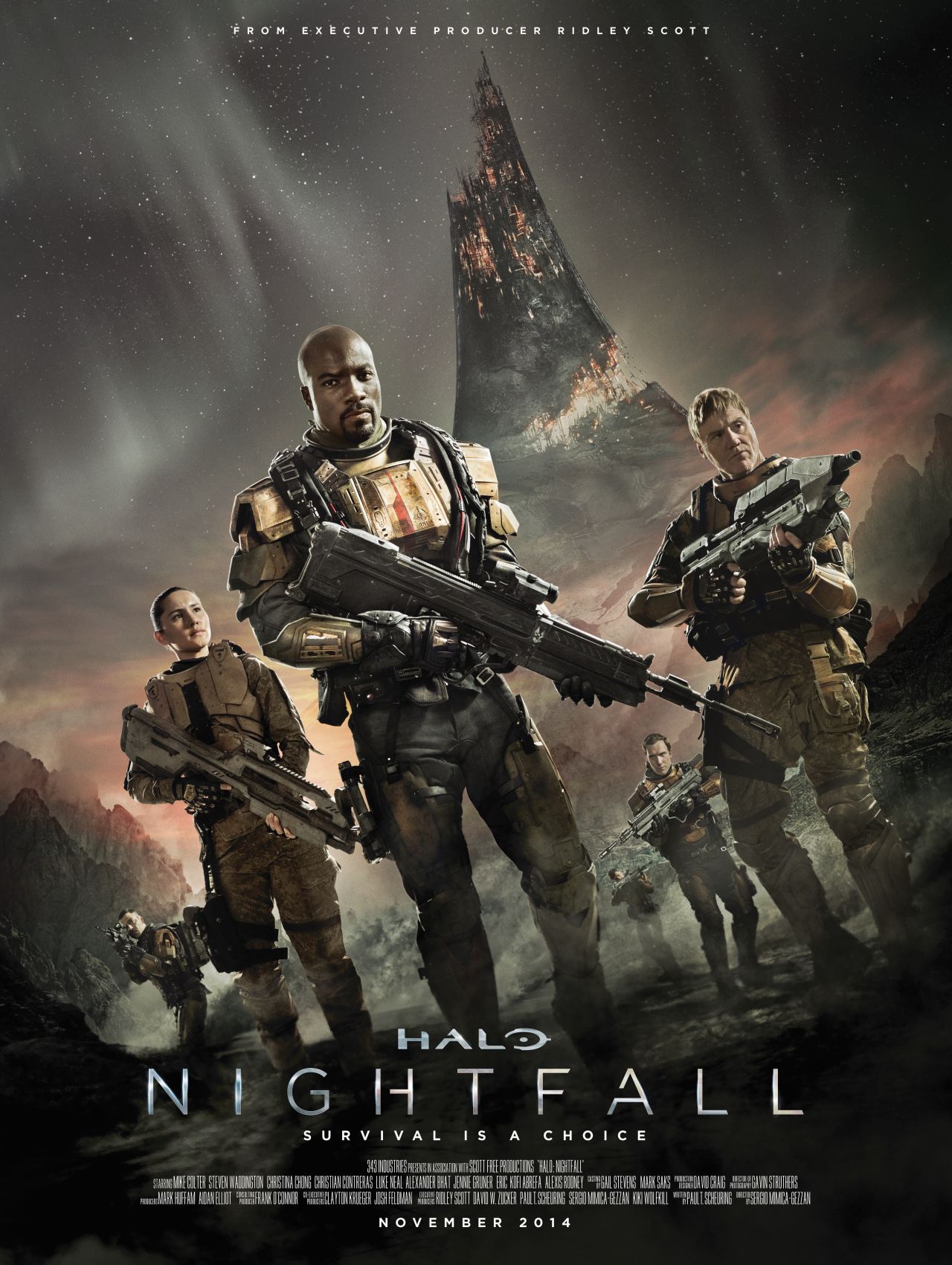 Halo Night Fall Key art work