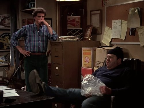 Still of Ted Danson and George Wendt in Cheers (1982)