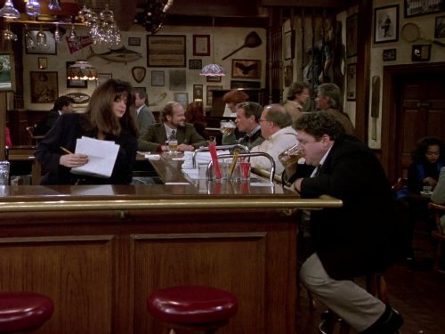 Still of Kirstie Alley and George Wendt in Cheers (1982)