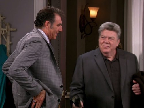 Still of George Wendt and Michael Richards in Kirstie (2013)