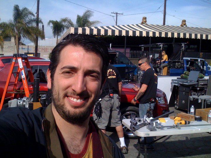On set shooting Jeep commercial