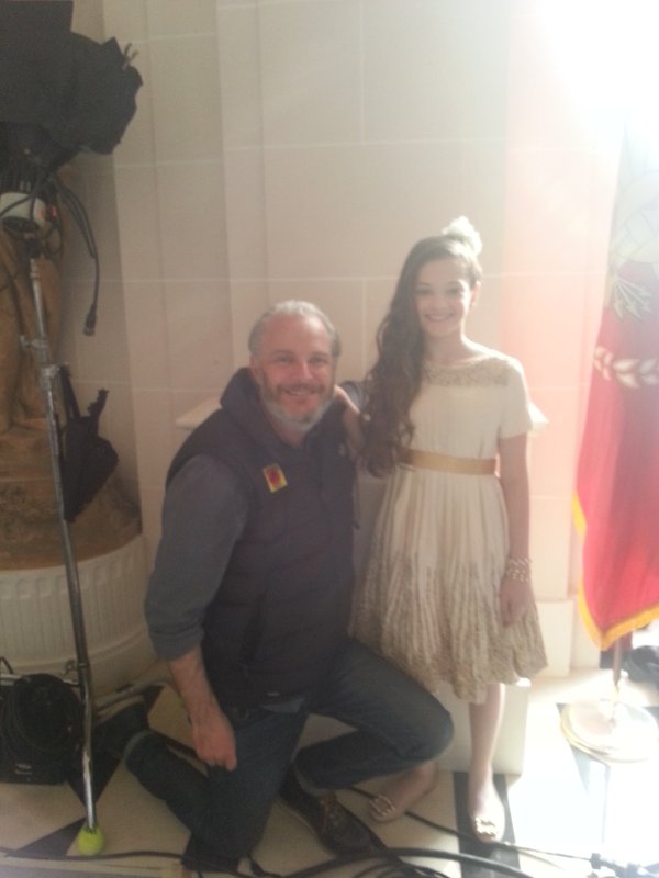 One of my most treasured pics. On the set of Hunger Games: Mockingjay I outside Paris, with director Francis Lawrence.