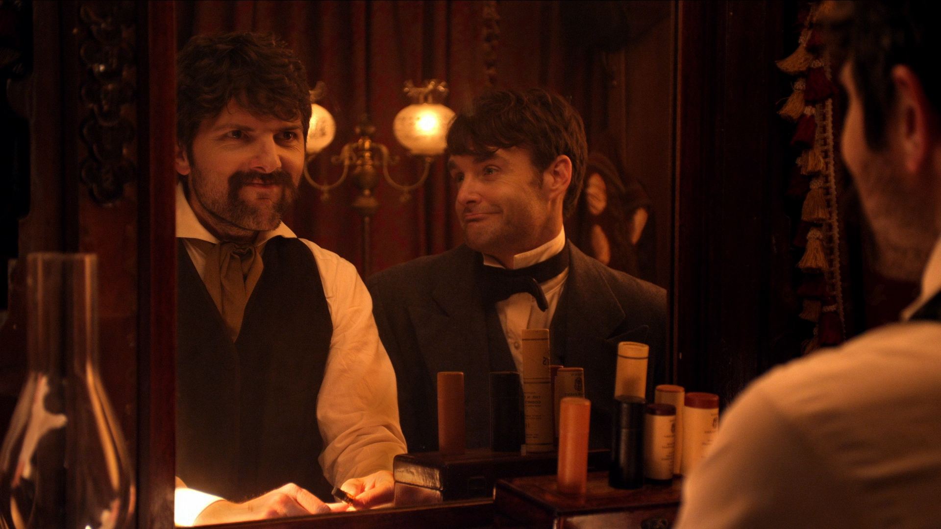 Still of Adam Scott and Will Forte in Drunk History (2013)