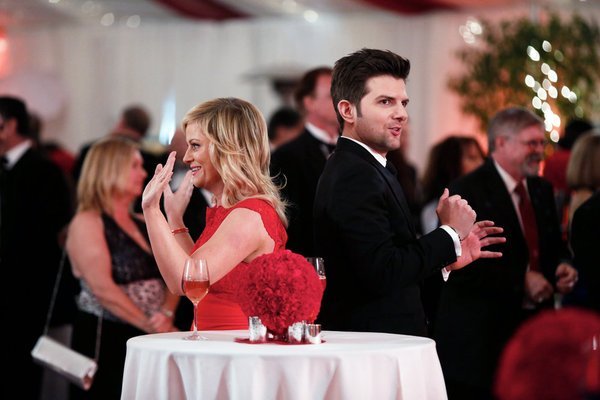 Still of Adam Scott and Amy Poehler in Parks and Recreation (2009)