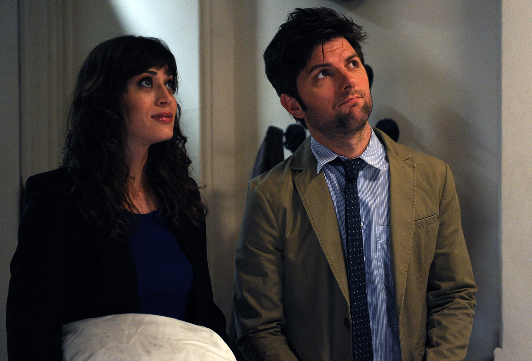 Still of Adam Scott and Lizzy Caplan in Bachelorette (2012)