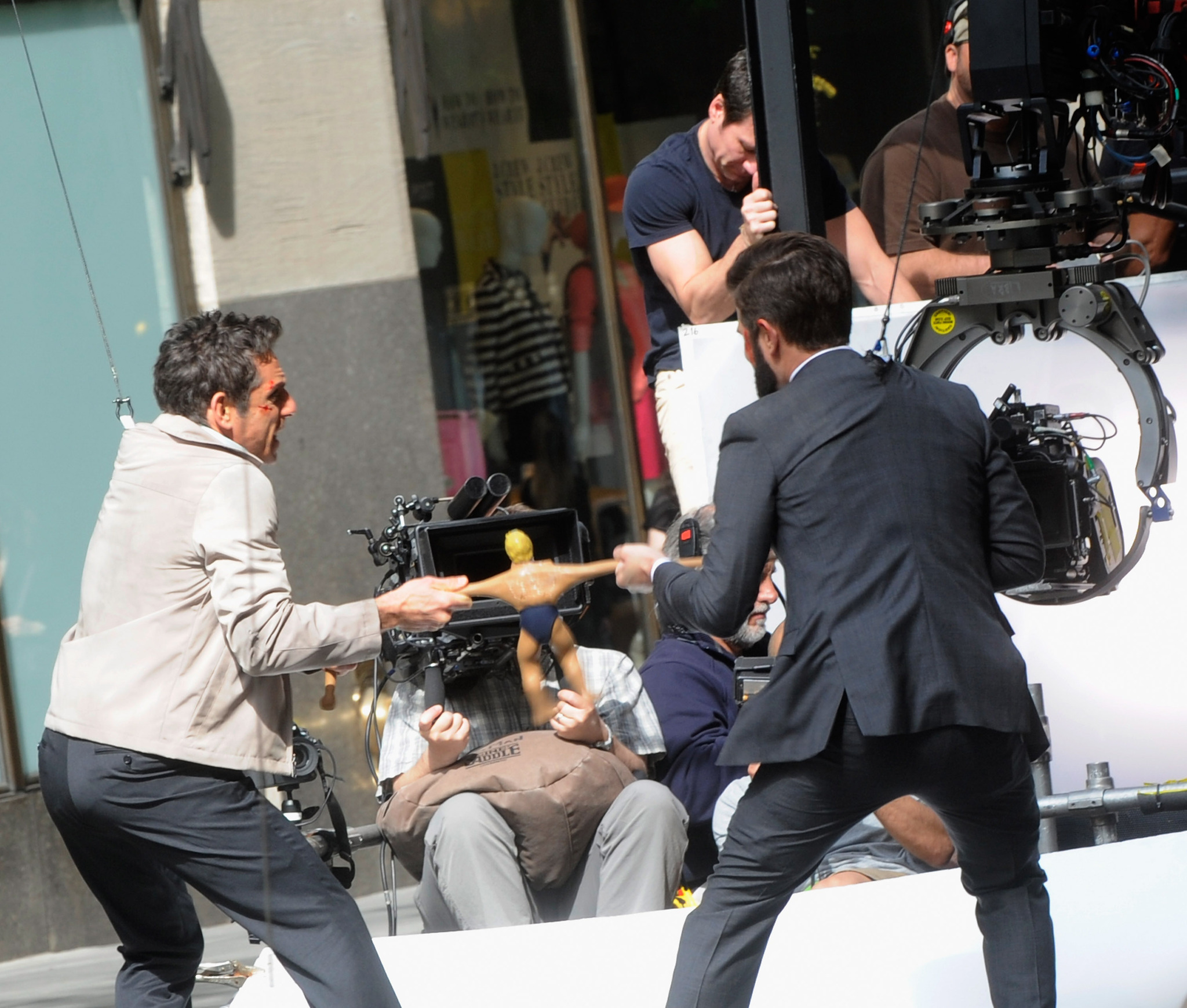 Ben Stiller and Adam Scott at event of Volterio Micio slaptas gyvenimas (2013)