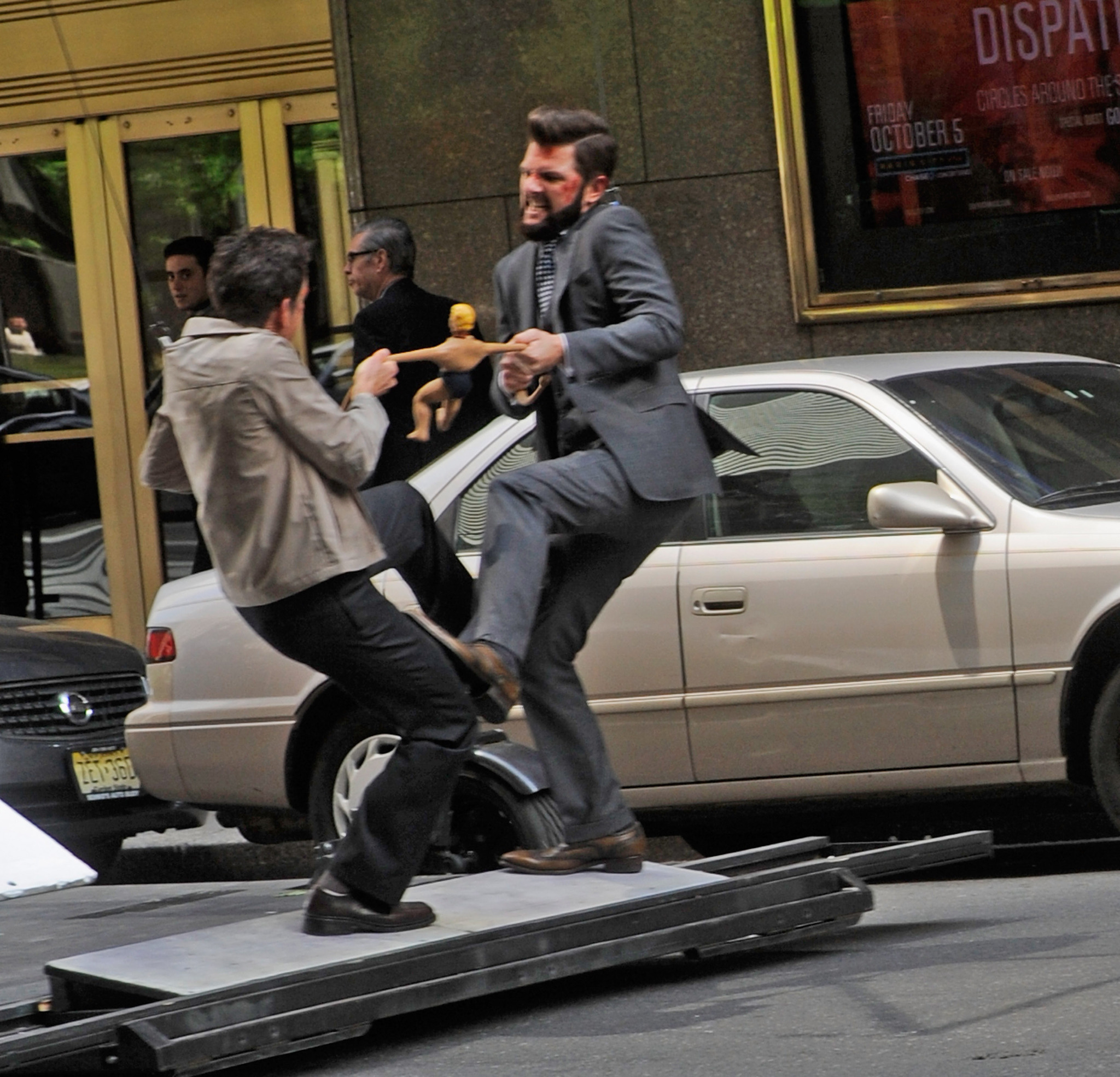 Ben Stiller and Adam Scott at event of Volterio Micio slaptas gyvenimas (2013)