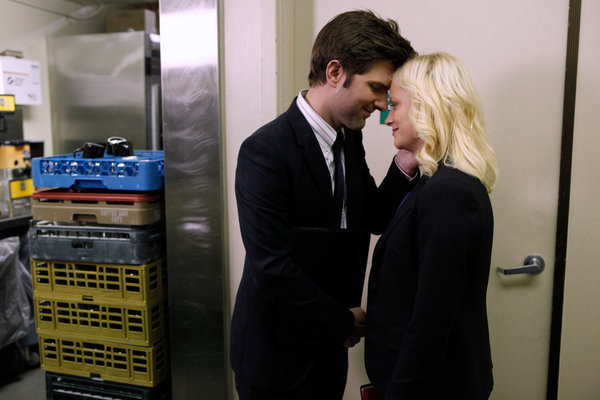 Still of Adam Scott and Amy Poehler in Parks and Recreation (2009)