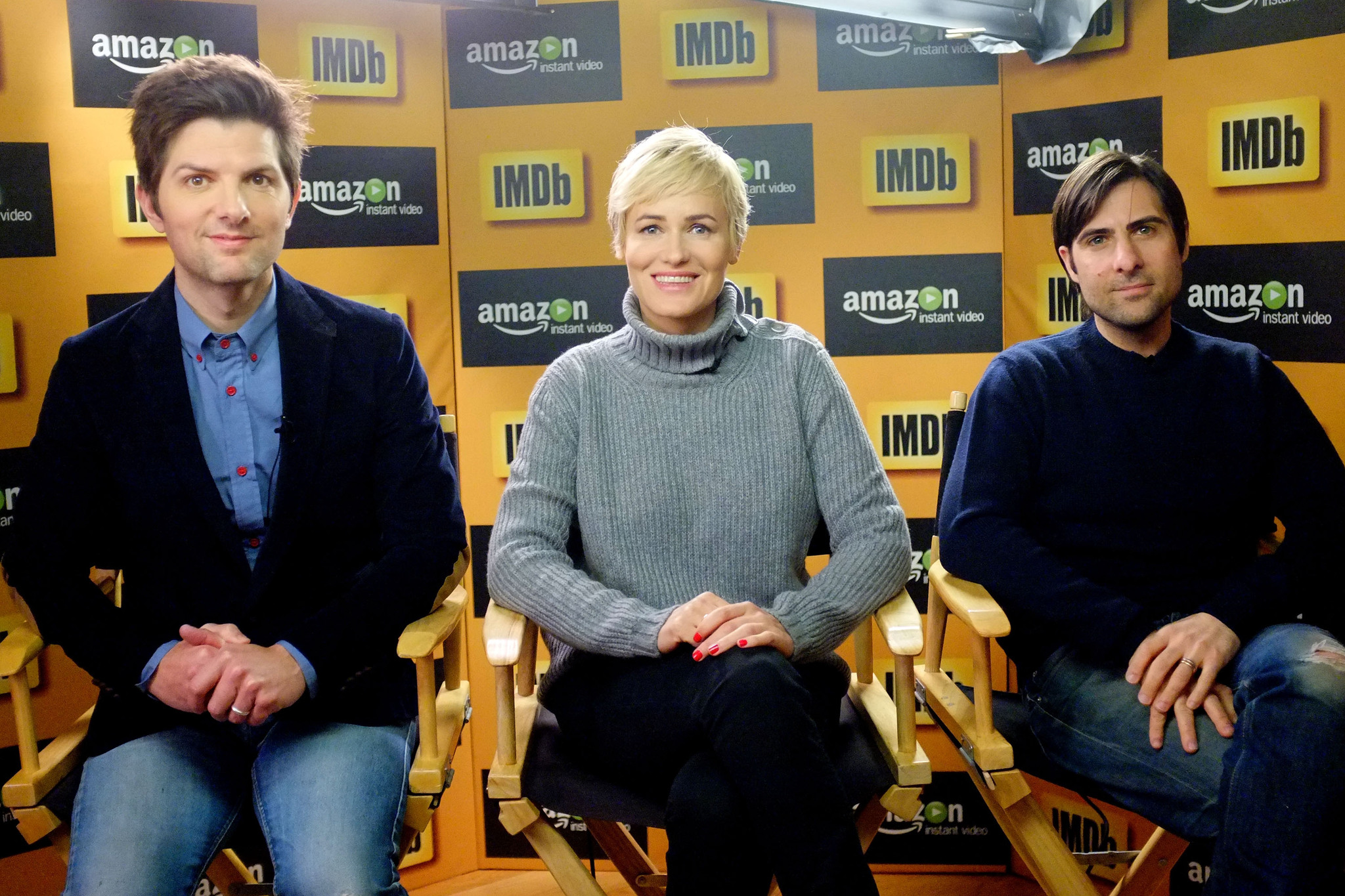 Judith Godrèche, Adam Scott and Jason Schwartzman at event of IMDb & AIV Studio at Sundance (2015)